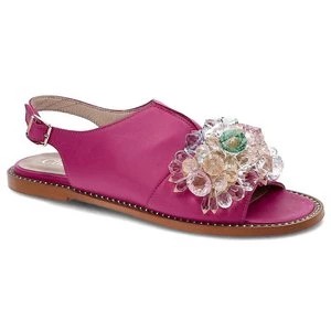 Zdjęcie produktu Różowe Sandały Chebello Eleganckie Skórzane Buty