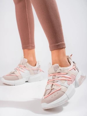 Zdjęcie produktu Różowe sneakersy damskie Shelovet ze ściągaczem Merg