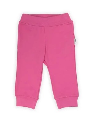 Zdjęcie produktu Różowe spodnie dresowe dziewczęce z dzianiny Nicol