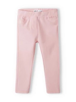 Zdjęcie produktu Różowe spodnie typu jegginsy niemowlęce Minoti
