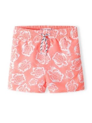 Zdjęcie produktu Różowe szorty kąpielowe dla chłopca w żółwie Minoti