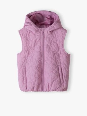 Zdjęcie produktu Różowy pikowany bezrękawnik dla dziewczynki - 5.10.15.