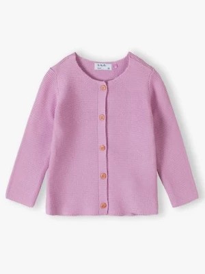 Zdjęcie produktu Różowy sweter niemowlęcy zapinany na guziki - 5.10.15.