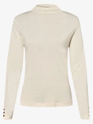 Zdjęcie produktu s.Oliver BLACK LABEL Damska koszulka z długim rękawem Kobiety wiskoza beżowy|biały jednolity,