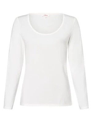 Zdjęcie produktu s.Oliver Damska koszulka z długim rękawem Kobiety Bawełna biały jednolity,