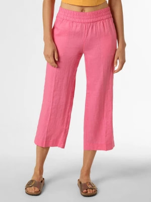 Zdjęcie produktu s.Oliver Damskie spodnie lniane Kobiety len wyrazisty róż jednolity,