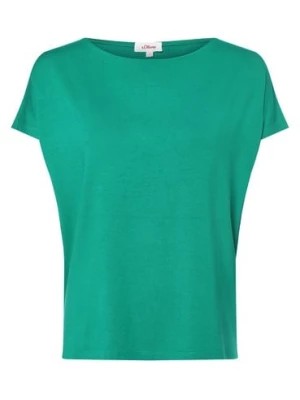 Zdjęcie produktu s.Oliver T-shirt damski Kobiety wiskoza zielony jednolity,