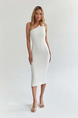 Zdjęcie produktu Saint Body sukienka kolor biały midi dopasowana