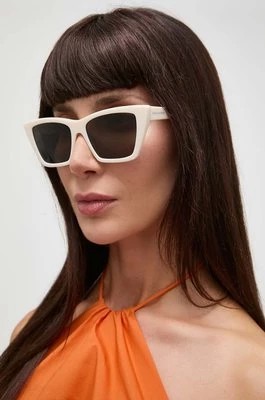 Zdjęcie produktu Saint Laurent okulary przeciwsłoneczne damskie kolor biały SL 276 MICA