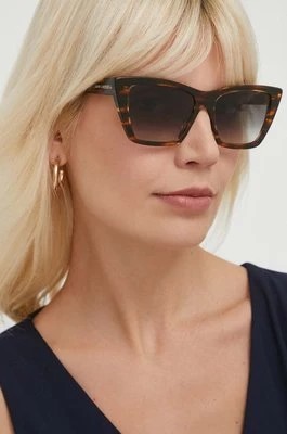Zdjęcie produktu Saint Laurent okulary przeciwsłoneczne damskie kolor brązowy SL 276 MICA