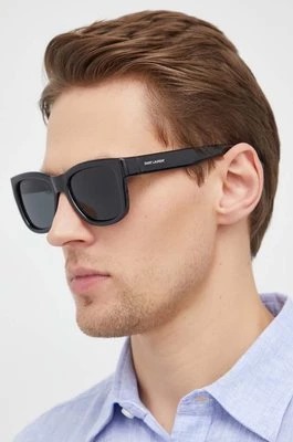 Zdjęcie produktu Saint Laurent okulary przeciwsłoneczne męskie kolor czarny
