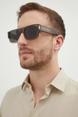 Zdjęcie produktu Saint Laurent okulary przeciwsłoneczne męskie kolor szary SL 659