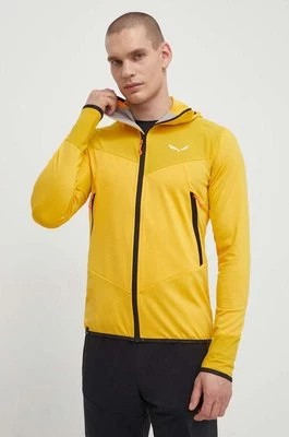 Zdjęcie produktu Salewa bluza sportowa Agner Hybrid męska kolor żółty z kapturem wzorzysta 00-0000027371