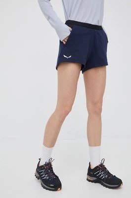 Zdjęcie produktu Salewa szorty sportowe Lavaredo damskie kolor granatowy gładkie high waist