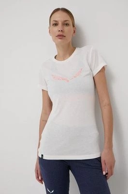 Zdjęcie produktu Salewa t-shirt sportowy Solid Dry kolor biały 00-0000027019