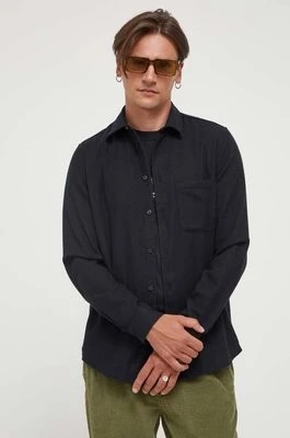 Zdjęcie produktu Samsoe Samsoe koszula bawełniana Liam męska kolor czarny regular z kołnierzykiem klasycznym M20400058