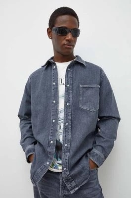 Zdjęcie produktu Samsoe Samsoe koszula jeansowa DAMON męska kolor szary regular z kołnierzykiem klasycznym M23400079