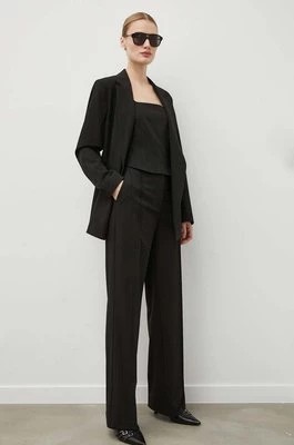 Zdjęcie produktu Samsoe Samsoe spodnie SALOT damskie kolor czarny proste high waist F24100050