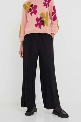 Zdjęcie produktu Samsoe Samsoe spodnie UMA damskie kolor czarny szerokie high waist F21200187