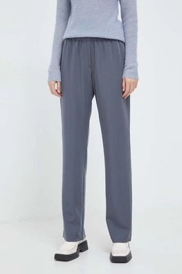 Zdjęcie produktu Samsoe Samsoe spodnie Hoys damskie kolor szary proste high waist F16304674