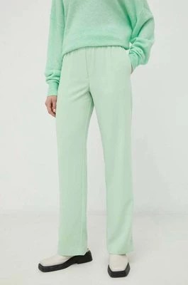 Zdjęcie produktu Samsoe Samsoe spodnie Hoys damskie kolor zielony proste high waist F16304674