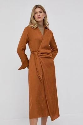 Zdjęcie produktu Samsoe Samsoe Sukienka kolor brązowy midi prosta