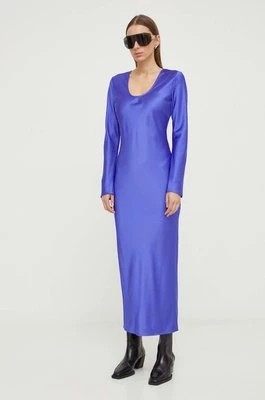 Zdjęcie produktu Samsoe Samsoe sukienka ALINA kolor fioletowy maxi dopasowana F23400099