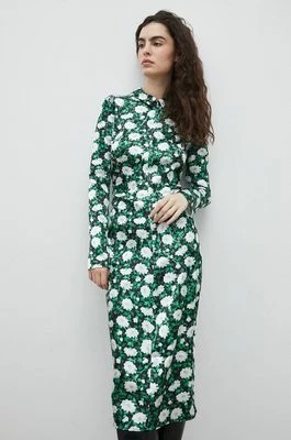 Zdjęcie produktu Samsoe Samsoe sukienka kolor zielony midi prosta