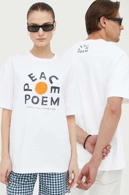 Zdjęcie produktu Samsoe Samsoe t-shirt bawełniany kolor biały z nadrukiem