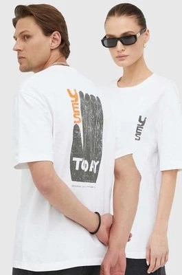 Zdjęcie produktu Samsoe Samsoe t-shirt bawełniany kolor biały z nadrukiem