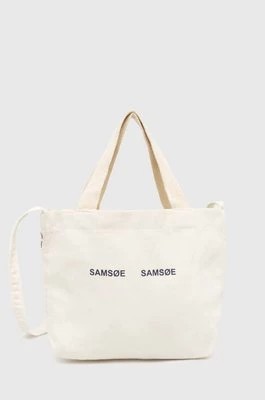 Zdjęcie produktu Samsoe Samsoe torebka bawełniana SAFRINKA kolor beżowy F24200050