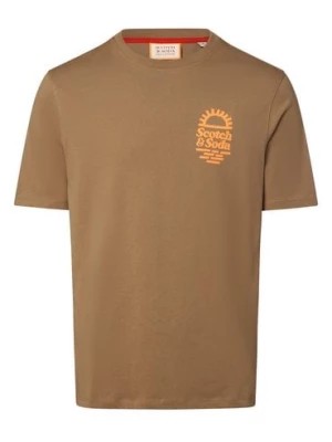 Zdjęcie produktu Scotch & Soda Koszulka męska Mężczyźni Bawełna beżowy|brązowy jednolity,
