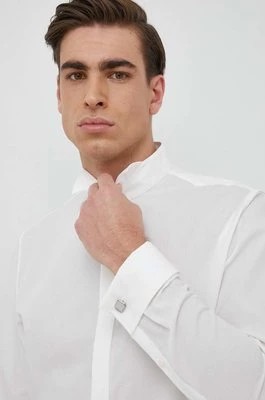 Zdjęcie produktu Seidensticker koszula bawełniana męska kolor beżowy slim z kołnierzykiem klasycznym 01.675670