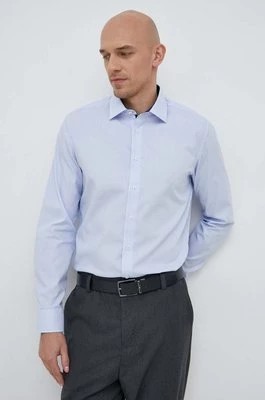 Zdjęcie produktu Seidensticker koszula bawełniana męska kolor niebieski slim z kołnierzykiem klasycznym 01.653700