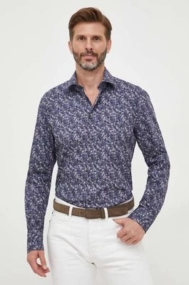 Zdjęcie produktu Seidensticker koszula bawełniana męska kolor szary slim z kołnierzykiem klasycznym