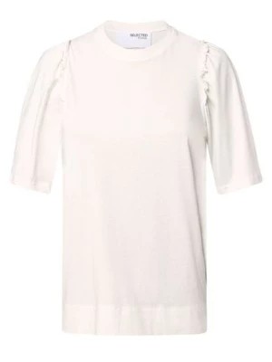 Zdjęcie produktu Selected Femme Koszulka damska - SLFPenelope Kobiety Bawełna biały jednolity,