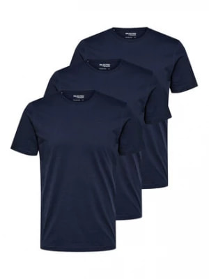 Zdjęcie produktu Selected Homme Komplet 3 t-shirtów Axel 16087854 Granatowy Regular Fit