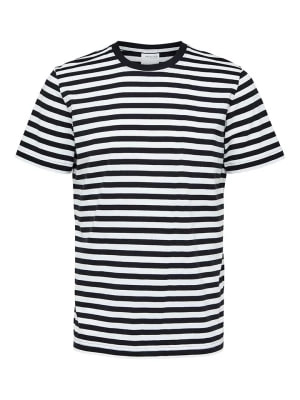 Zdjęcie produktu SELECTED HOMME Koszulka "Darryl" w kolorze biało-czarnym rozmiar: S