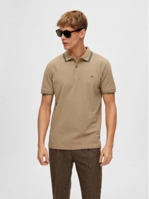 Zdjęcie produktu Selected Homme Polo 16087840 Beżowy Regular Fit