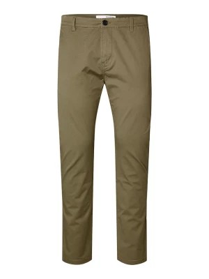 Zdjęcie produktu SELECTED HOMME Spodnie chino "Slim 175" w kolorze khaki rozmiar: W30/L32