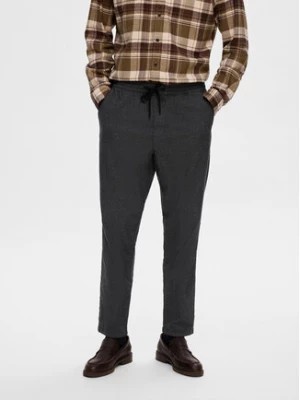 Zdjęcie produktu Selected Homme Spodnie materiałowe 16090956 Szary Slim Tapered Fit