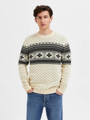 Zdjęcie produktu Selected Homme Sweter Claus 16086720 Beżowy Regular Fit