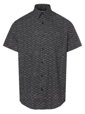 Zdjęcie produktu Selected Koszula męska z zawartością lnu - SLHRegnew-Linen Mężczyźni Regular Fit Bawełna niebieski|biały wzorzysty,
