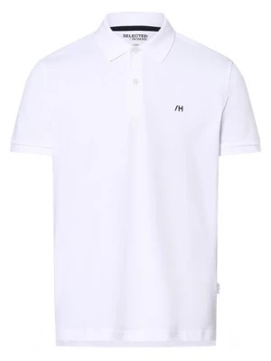 Zdjęcie produktu Selected Męska koszulka polo Mężczyźni Bawełna biały jednolity,