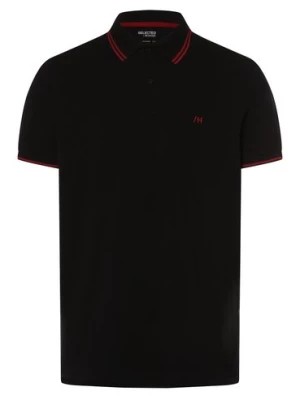 Zdjęcie produktu Selected Męska koszulka polo Mężczyźni Bawełna czarny jednolity,