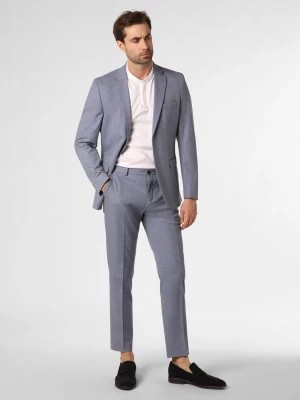 Zdjęcie produktu Selected Męskie spodnie od garnituru modułowego Mężczyźni Slim Fit niebieski wypukły wzór tkaniny,