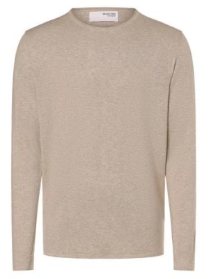 Zdjęcie produktu Selected Sweter - SLHRome Mężczyźni Bawełna beżowy marmurkowy,
