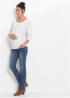 Zdjęcie produktu Shirt ciążowy z nadrukiem (2 szt.), bawełna organiczna bonprix