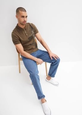 Zdjęcie produktu Shirt polo Slim fit z bawełny, Slim Fit, krótki rękaw bonprix