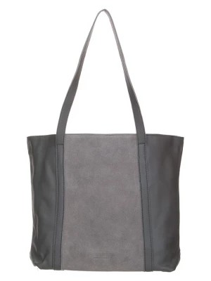 Zdjęcie produktu FREDs BRUDER Skórzany shopper bag "Quirly" w kolorze szarym - 40 x 32 x 10 cm rozmiar: onesize
